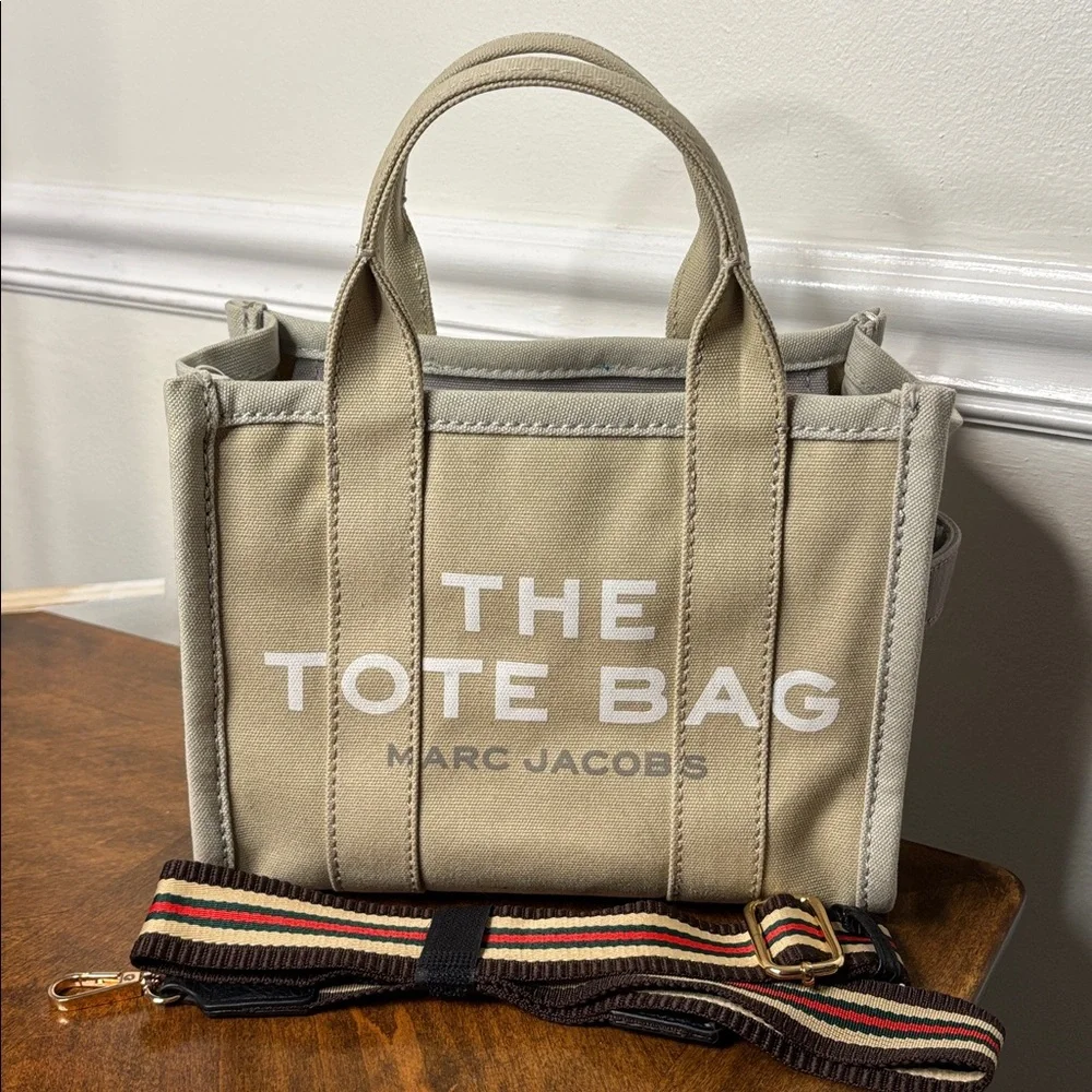 MARC JACOBS THE TOTE BAG- BEIGE COLORBLOCK - Picture 14 of 16